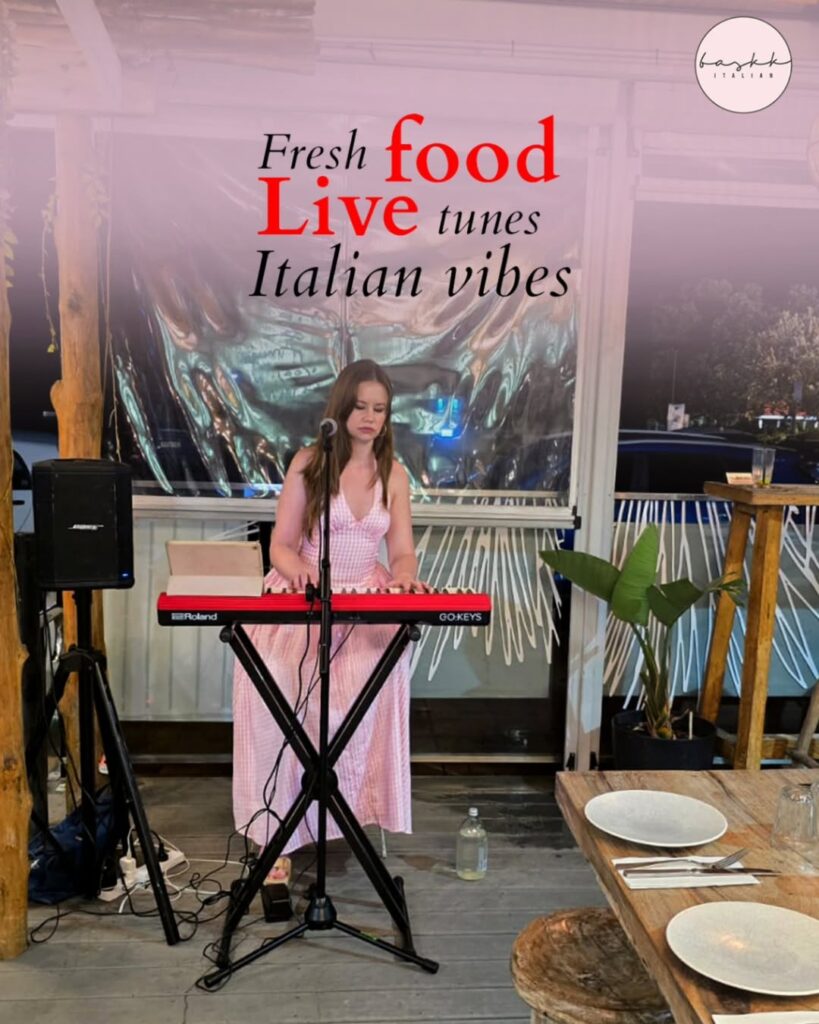 Italian night at Baskk, the Best restaurant in Coolangatta and Best bar in Gold Coast, with food, music, and ambiance.